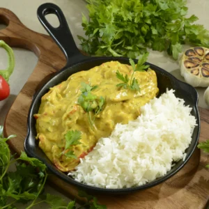Pui curry și orez basmati